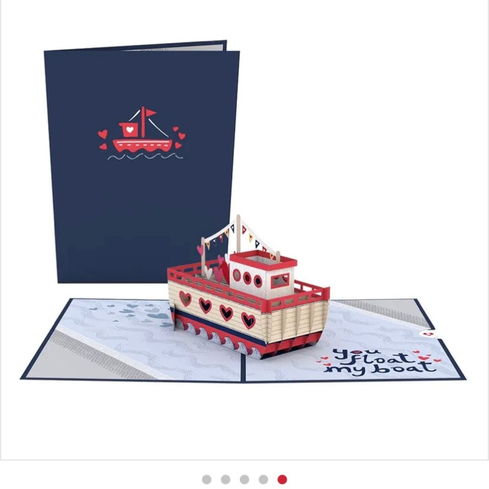 Love pop Valentine’s Day Card "you float my boat" NEW sealed